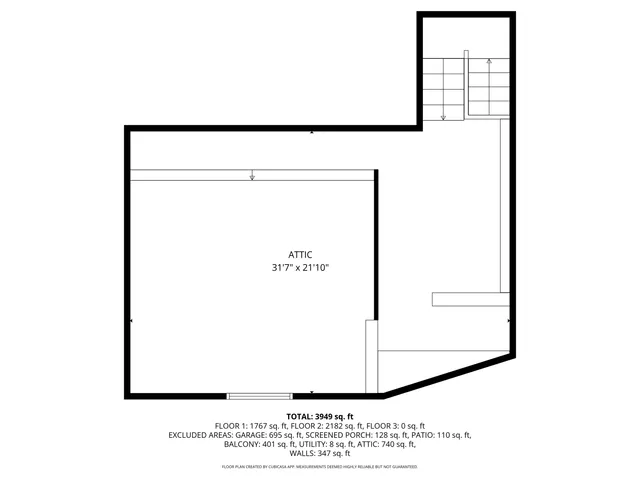 a picture of a room with a white wall and a painting