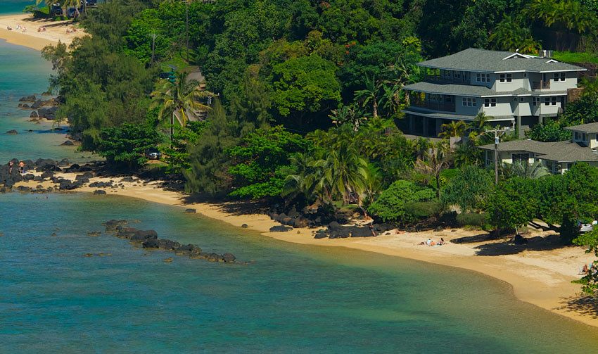 4241 Anini Road Princeville, HI 96722 - Photo 1 of 24 an aerial view of house with yard