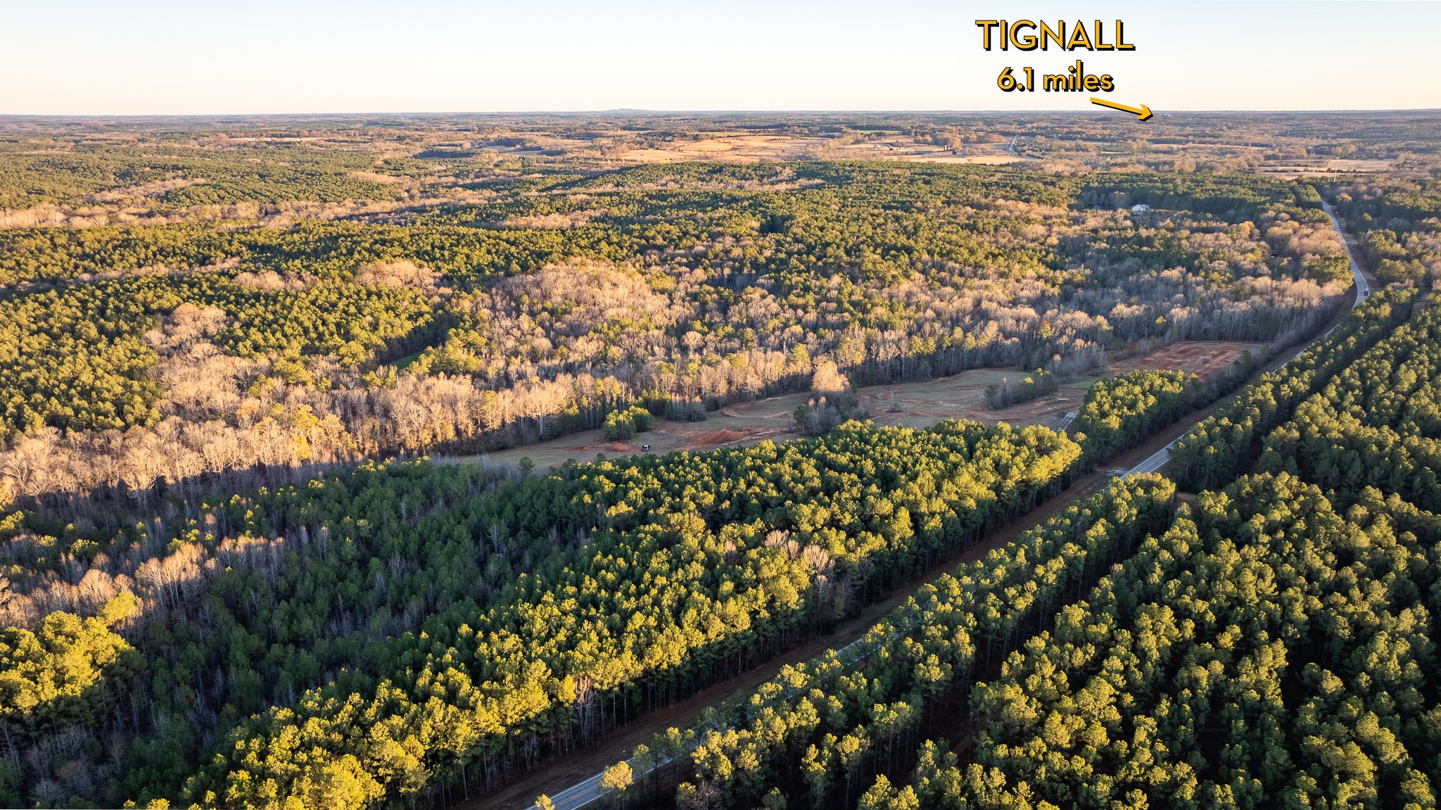8548 Elberton Road Tignall, GA 30668 - Photo 43 of 50 an aerial view of residential building and trees around