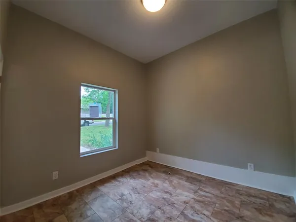 an empty room with a window