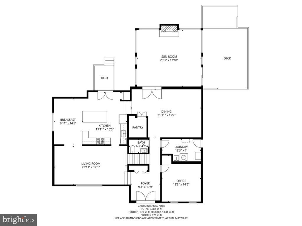 15121 Middlegate Road Silver Spring, MD 20905 - Photo 30 of 32 Main level floor plan