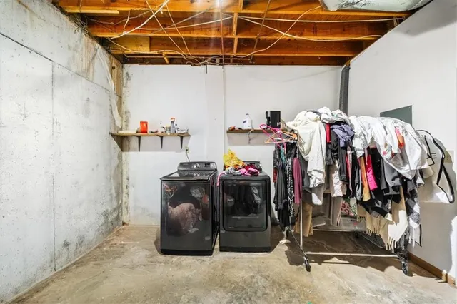 a view of storage and utility room