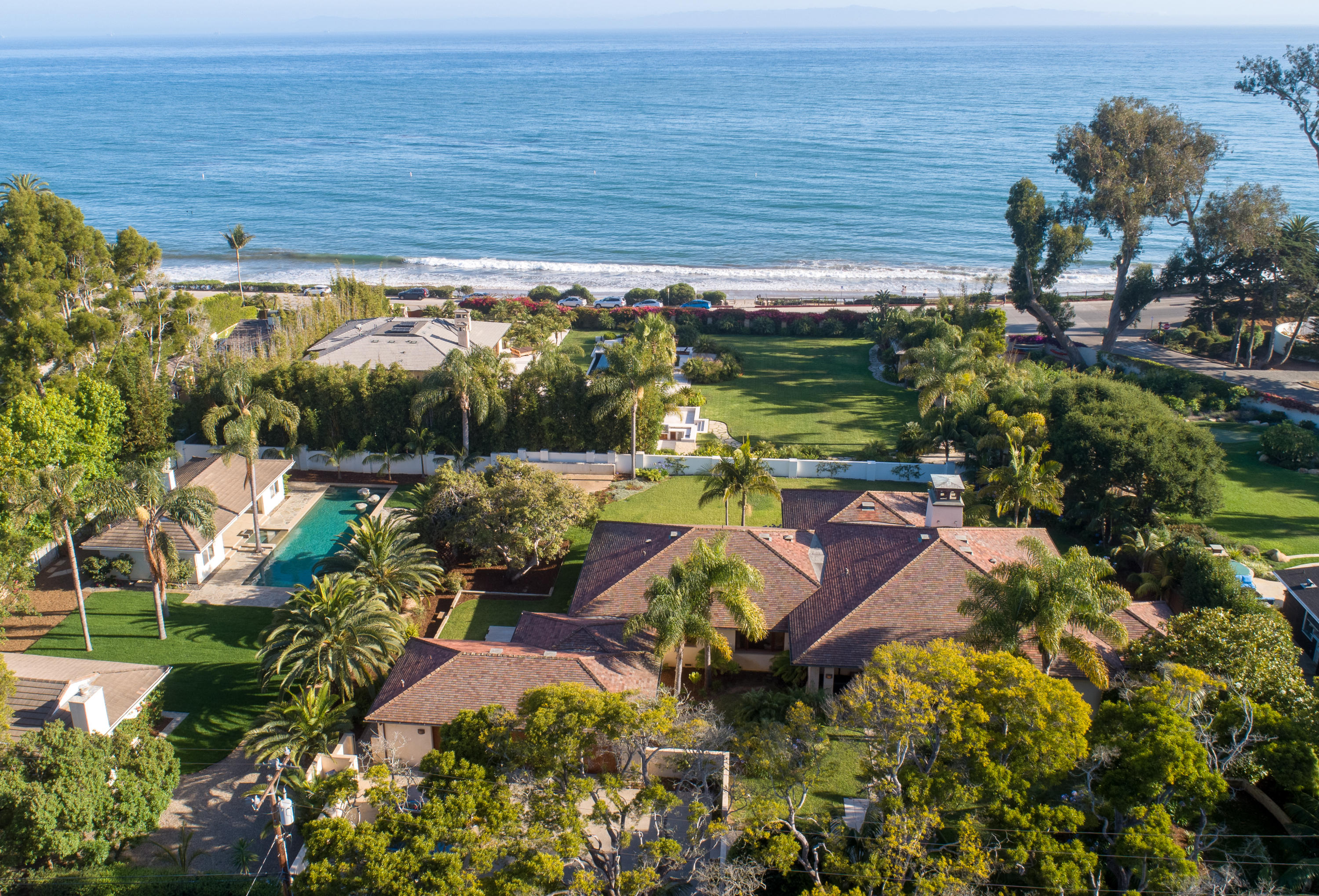 1127 Hill Road Montecito, CA 93108 - Photo 4 of 19 a view of swimming pool with outdoor seating and plants