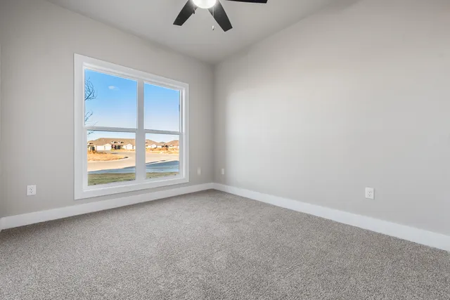 an empty room with window