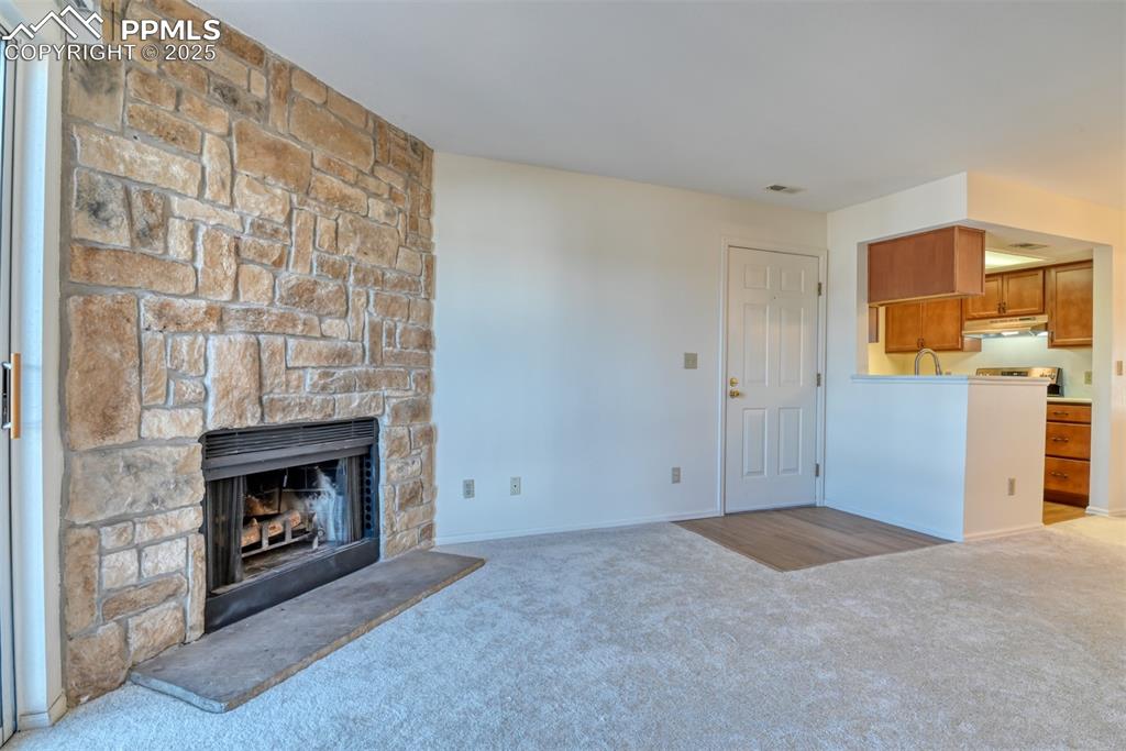 916 Tenderfoot Hill Road, Unit 101 Colorado Springs, CO 80906 - Photo 7 of 42 a view of empty room with fireplace