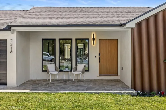 a front view of a house