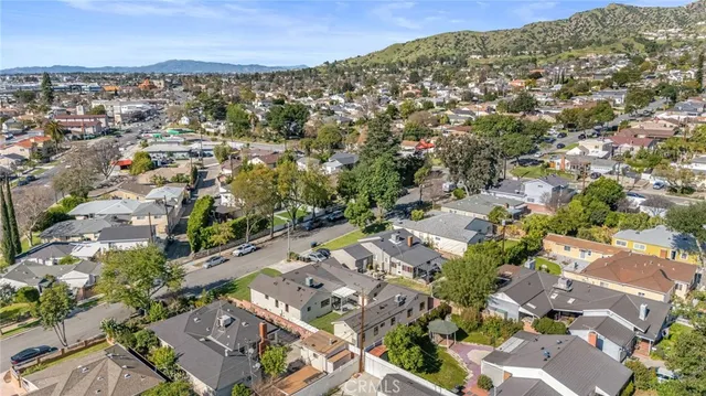 an aerial view of a city