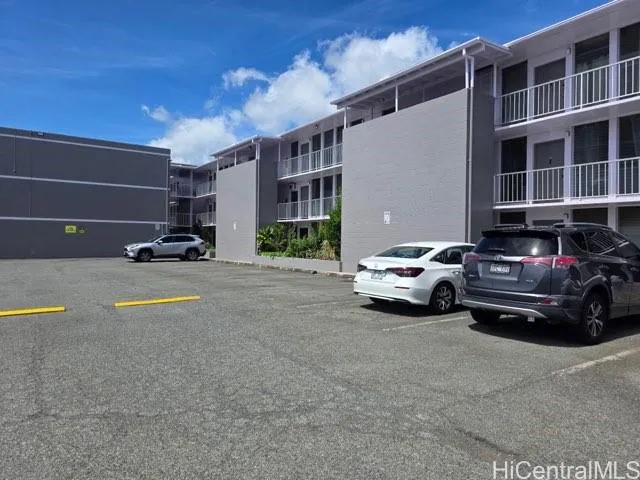 a car parked in front of a building