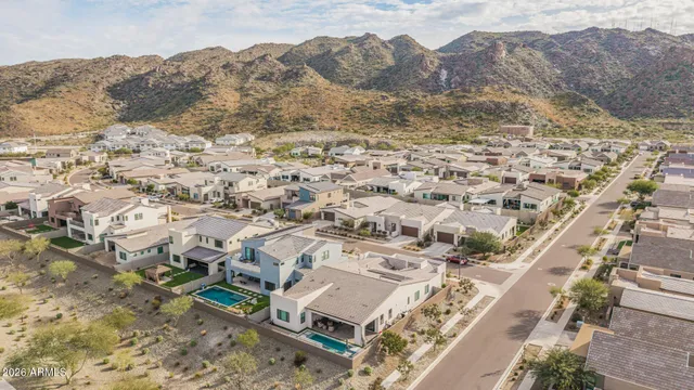 a view of a mountain with a outdoor space