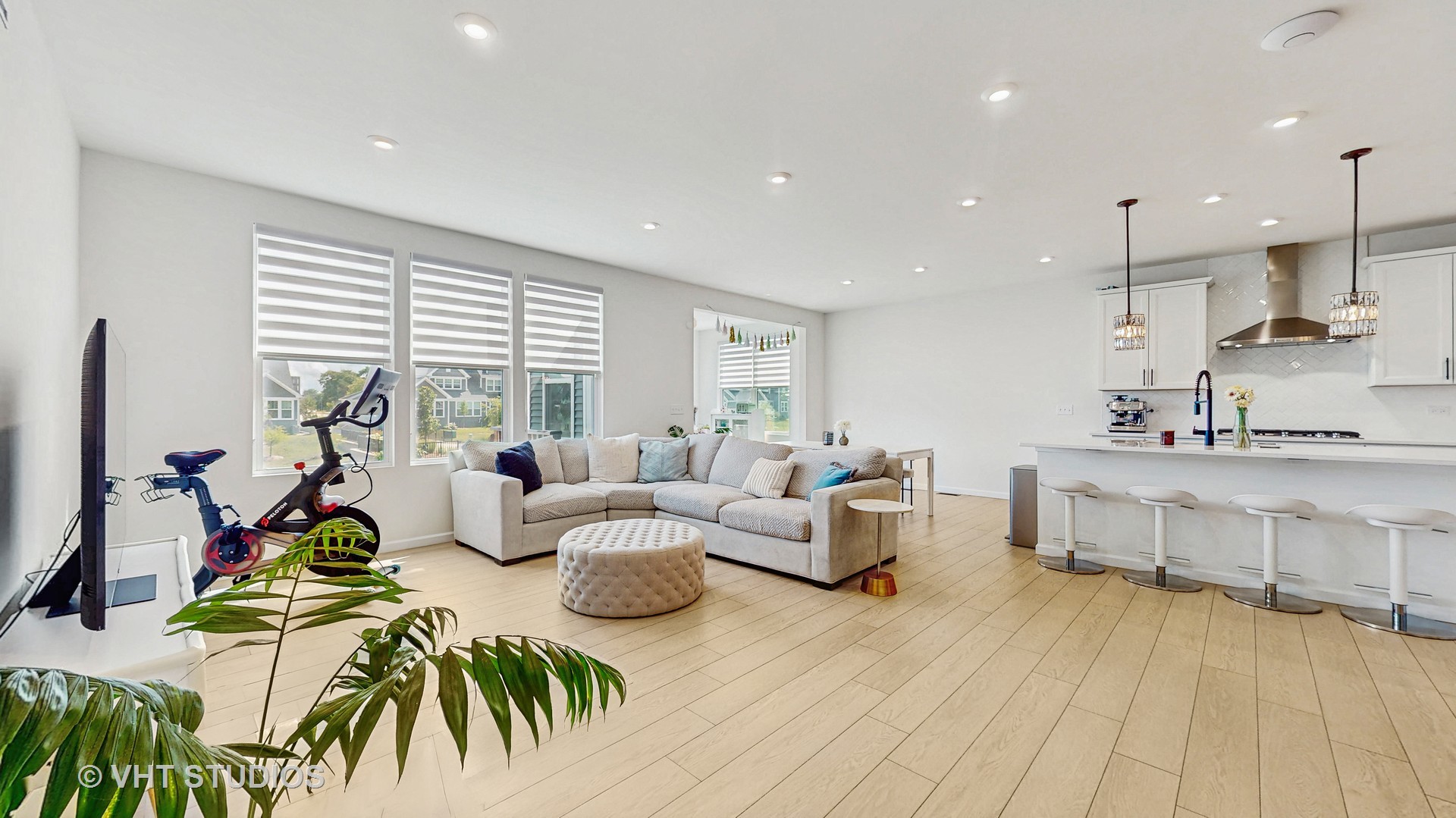 1248 Snapper Road Naperville, IL 60563 - Photo 13 of 34 a living room with fireplace furniture and a wooden floor