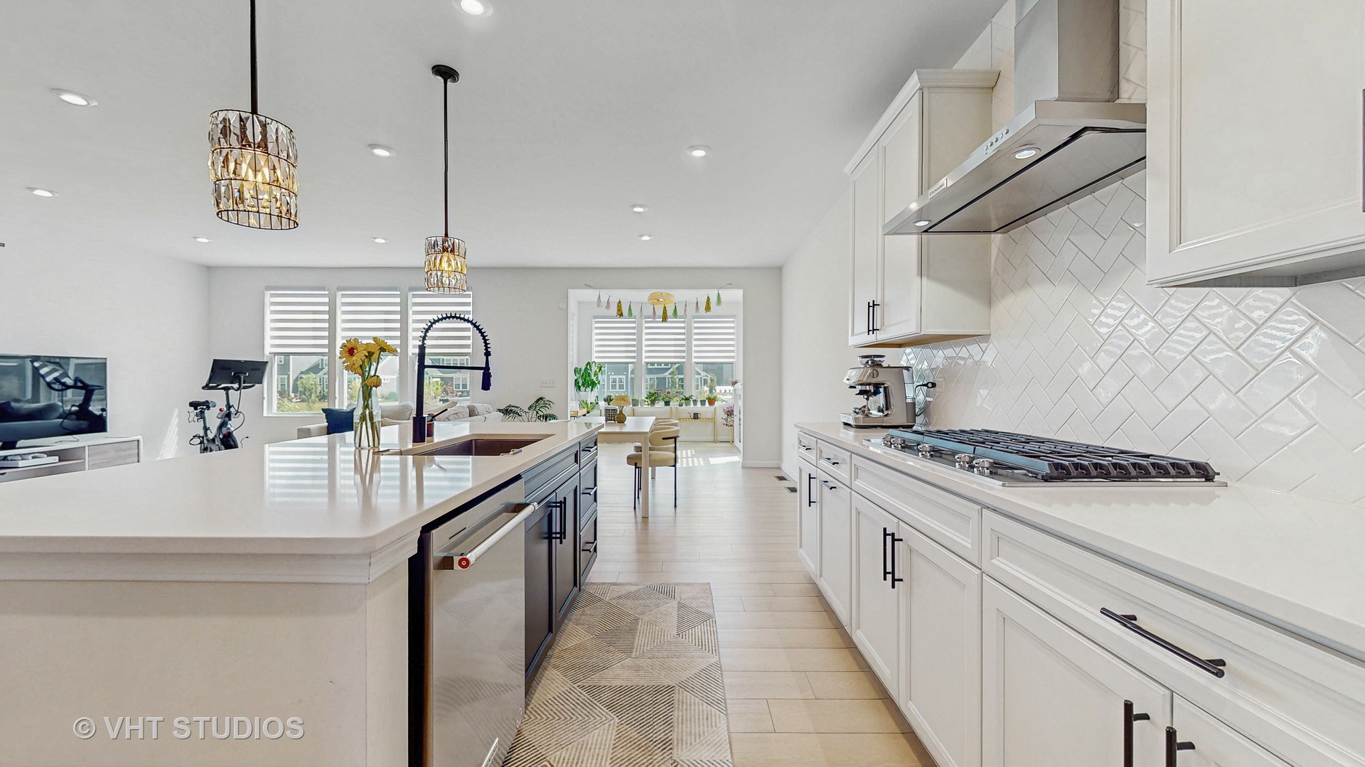 1248 Snapper Road Naperville, IL 60563 - Photo 6 of 34 a kitchen with stainless steel appliances granite countertop a sink a stove and a wooden floors