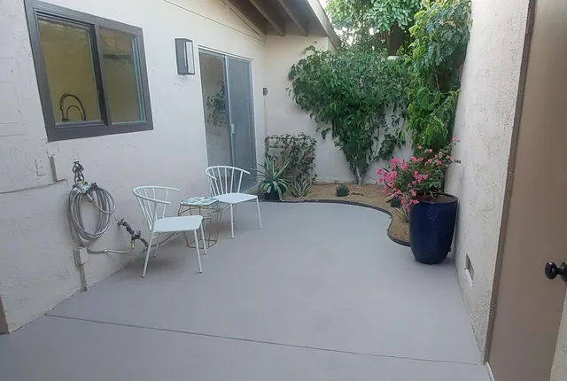 a view of balcony and patio