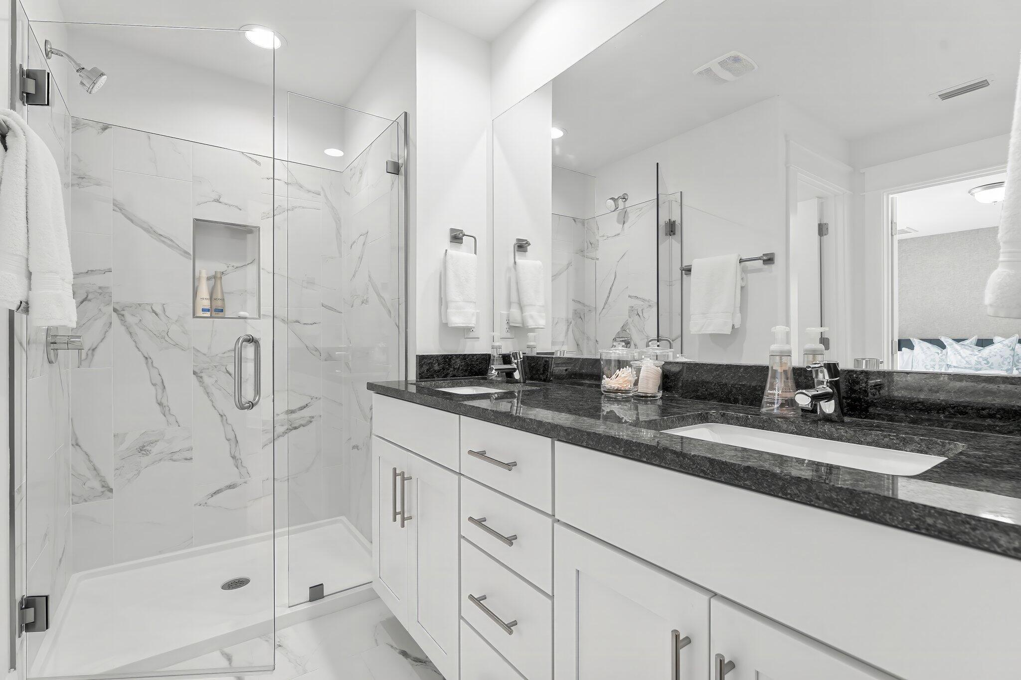 15 Beach View Drive Inlet Beach, FL 32461 - Photo 24 of 46 a bathroom with double vanity and a shower