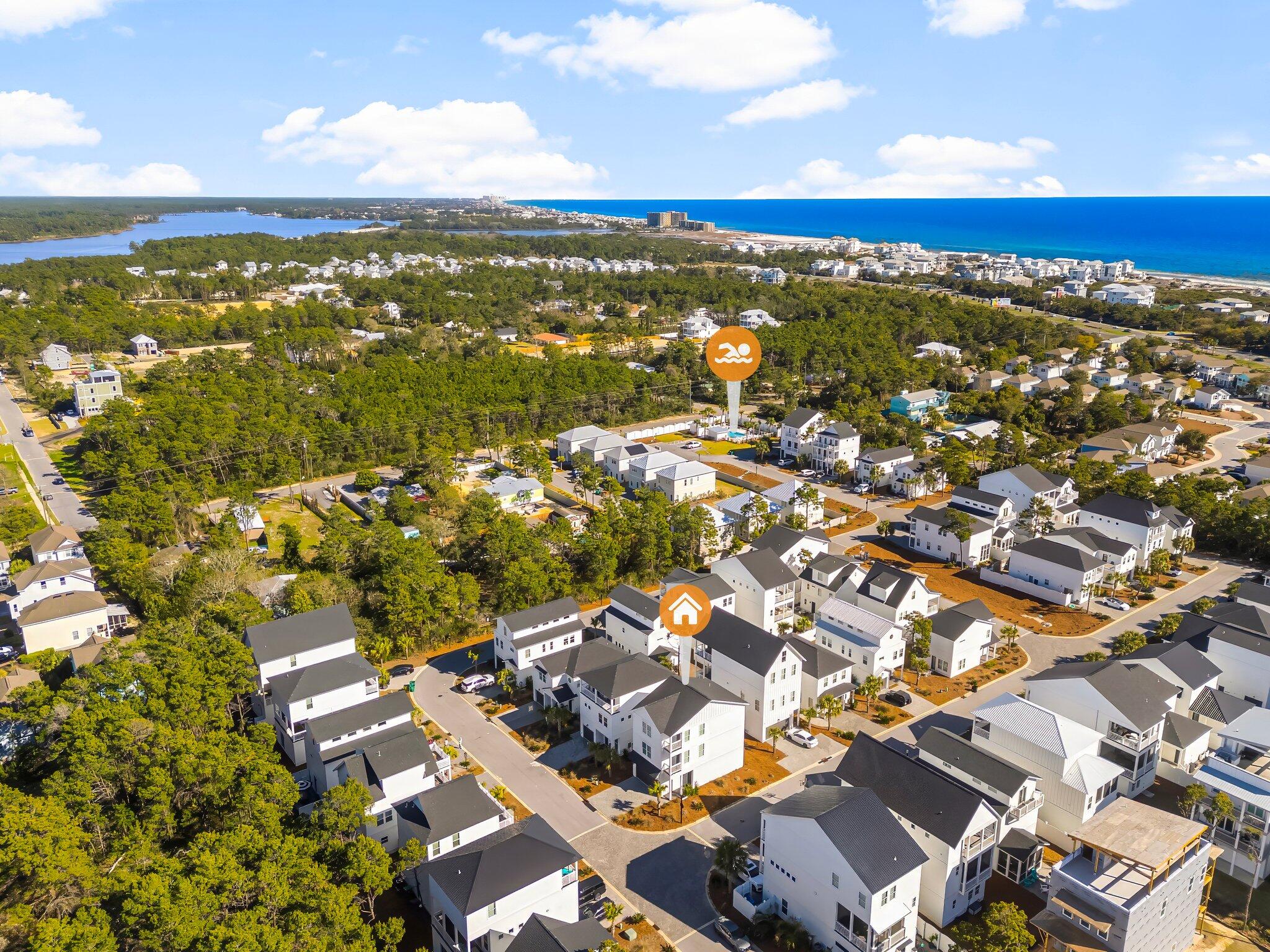 15 Beach View Drive Inlet Beach, FL 32461 - Photo 37 of 46 an aerial view of residential building with outdoor space