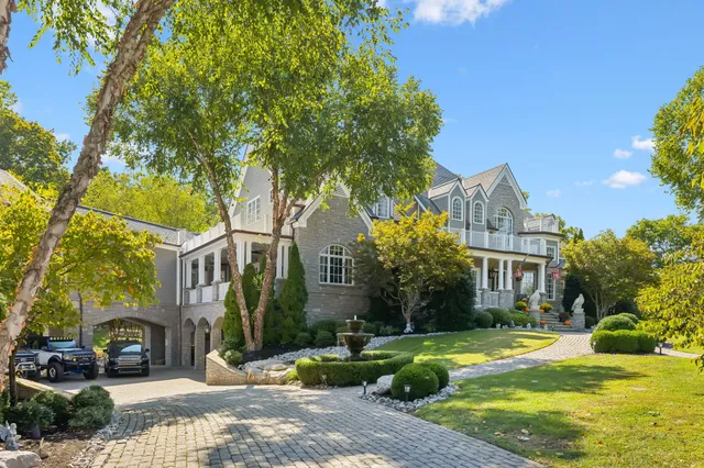 a view of a building with a street