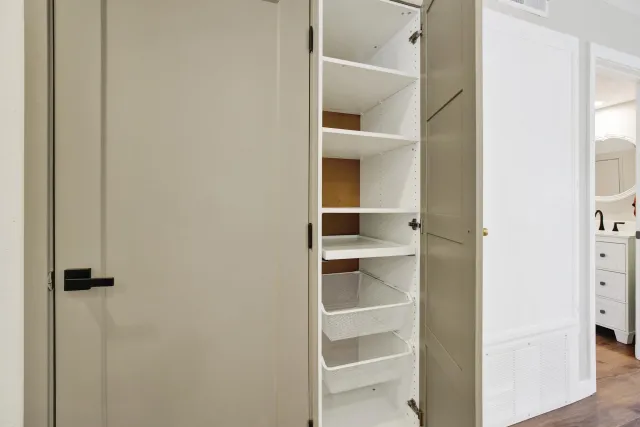 a view of closet area