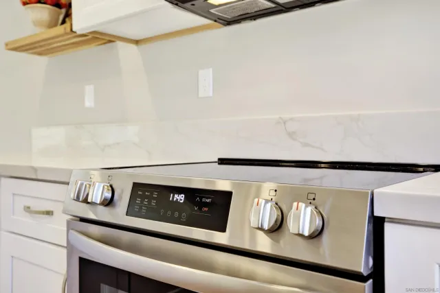 a close view of stove