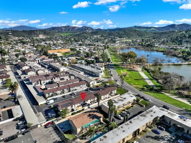 a view of a house with a swimming pool
