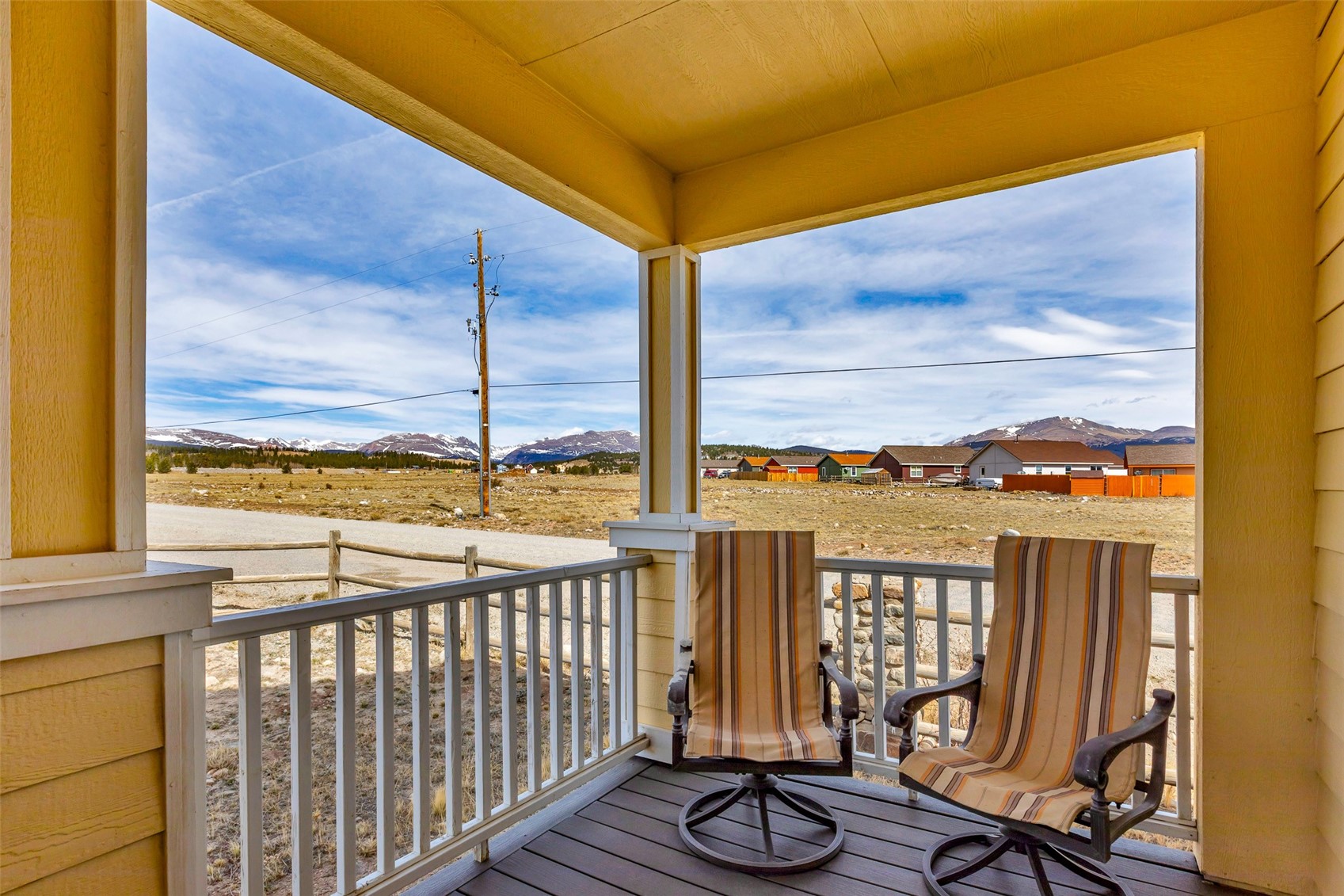 108 A Sun Rock Road, Unit A Fairplay, CO 80440 - Photo 45 of 48 a view of a balcony with furniture and front door