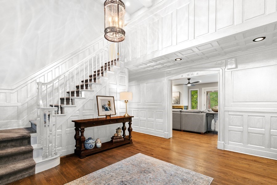 675 Rockefeller Road Lake Forest, IL 60045 - Photo 5 of 31 a view of entryway and hall with wooden floor