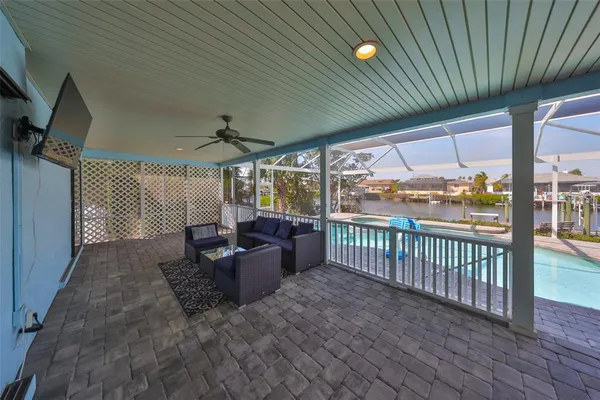 a view of a porch