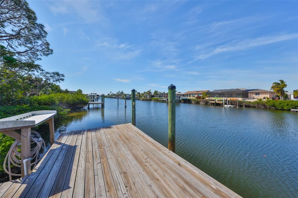 909 Birdie Way Apollo Beach, FL 33572 - Photo 37 of 40 a view of a house with wooden floor and lake view