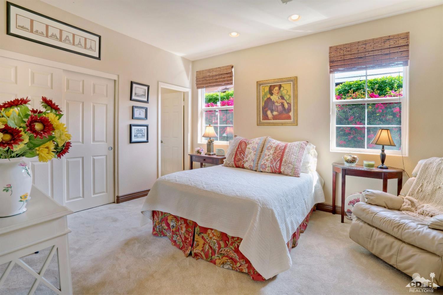10 Via Santa Ramona Rancho Mirage, CA 92270 - Photo 59 of 78 a bedroom with a bed and a window