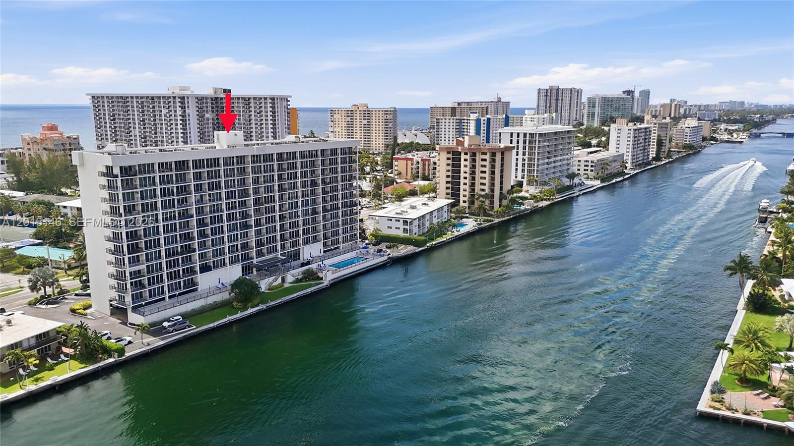 521 North Riverside Drive, Unit 606 Pompano Beach, FL 33062 - Photo 50 of 50 a view of city and a lake