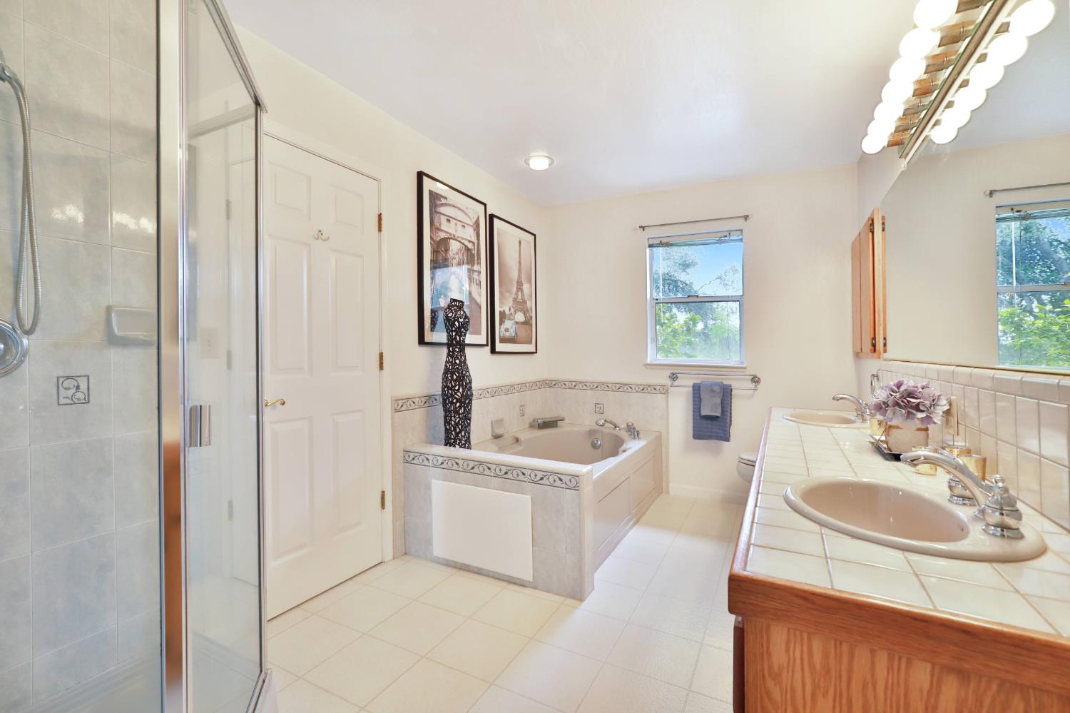 4773 Jacarah Road Placerville, CA 95667 - Photo 37 of 94 Hall bath features jetted tub and separate shower.