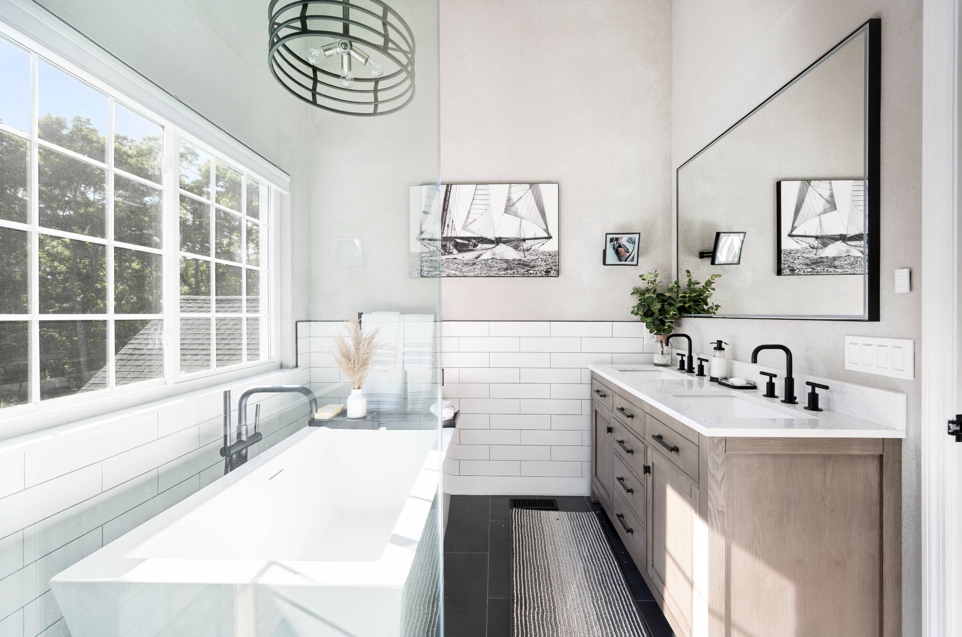 14 High Ridge Road East Hampton, NY 11937 - Photo 28 of 43 a bathroom with a tub sink and mirror