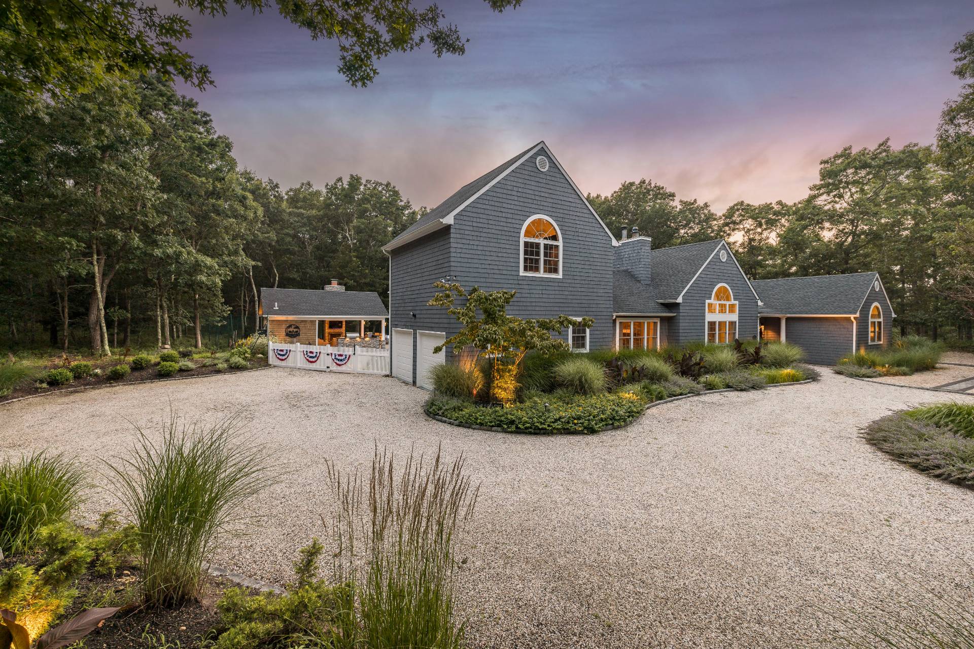 14 High Ridge Road East Hampton, NY 11937 - Photo 38 of 43 a front view of a house with yard and green space