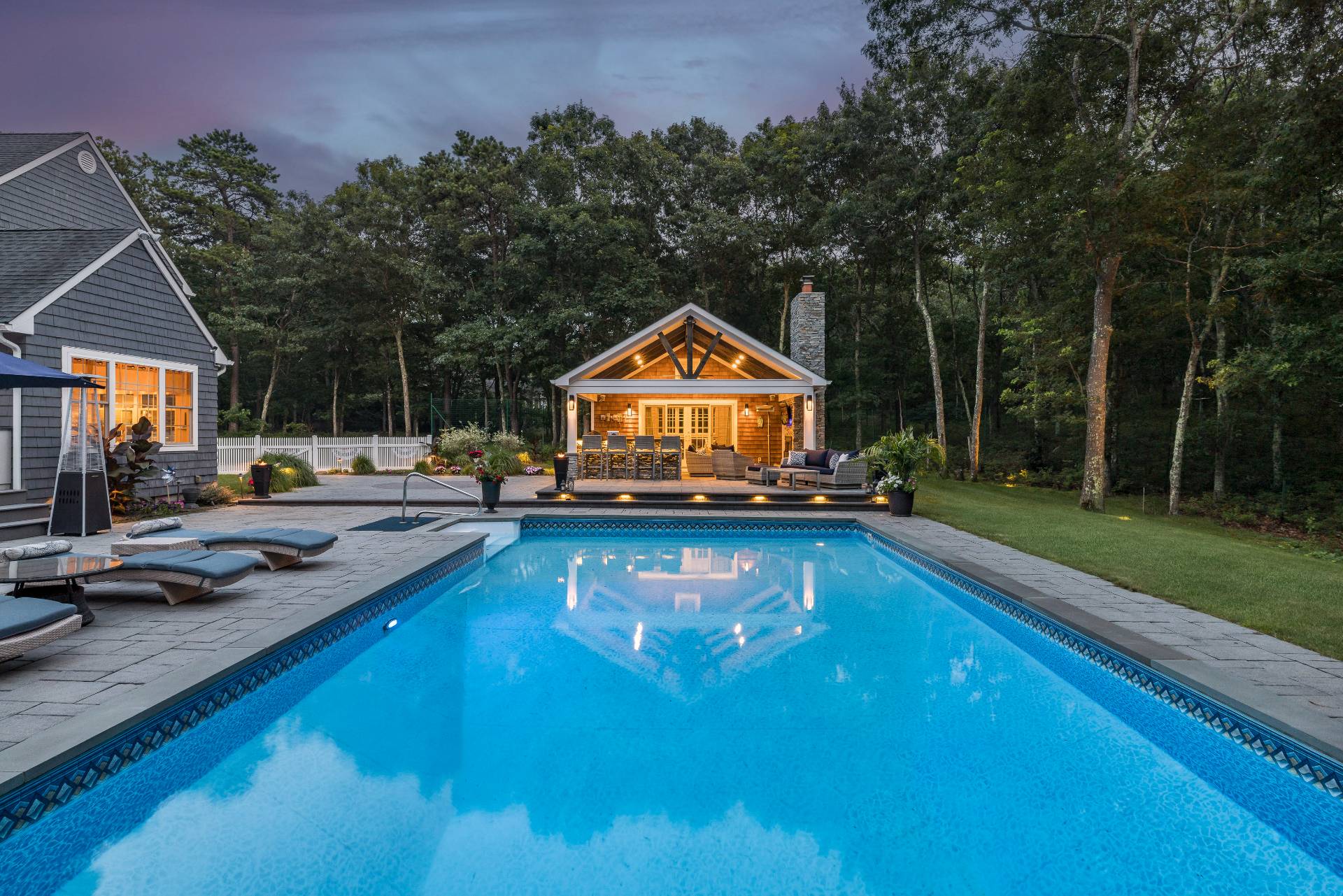 14 High Ridge Road East Hampton, NY 11937 - Photo 41 of 43 a swimming pool view with a outdoor seating