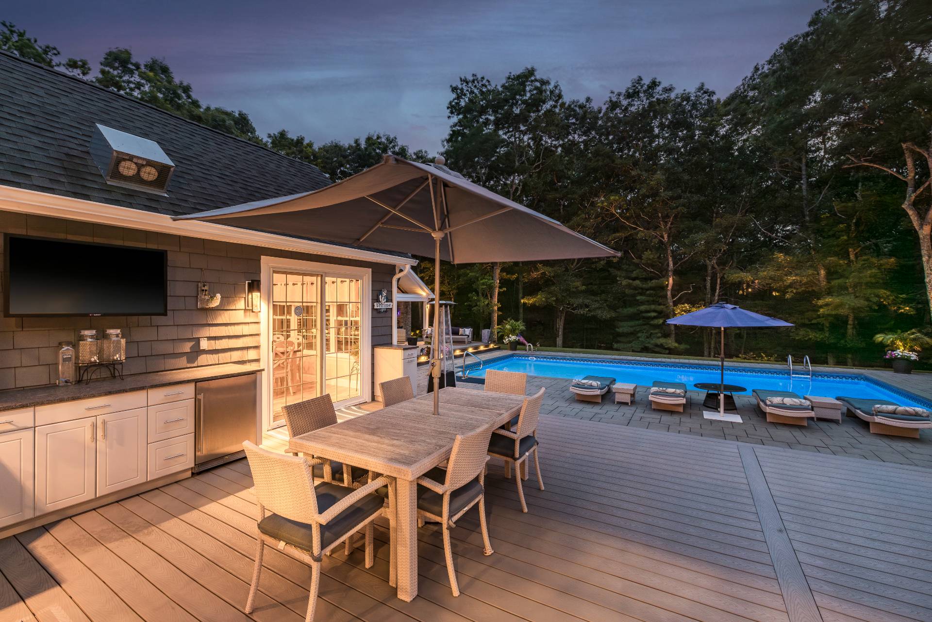 14 High Ridge Road East Hampton, NY 11937 - Photo 42 of 43 an outdoor space with furniture and umbrella