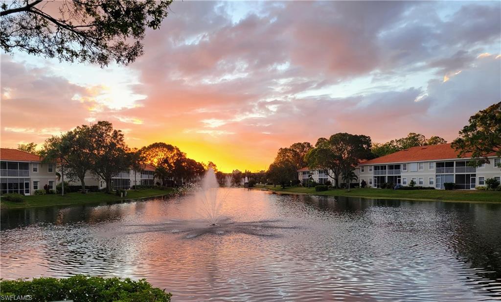 a view of a lake with houses