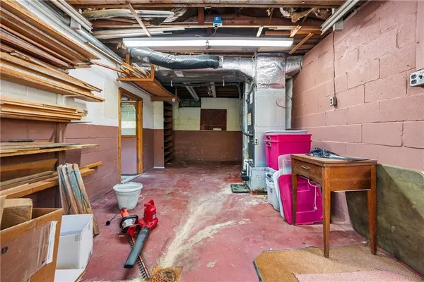 a view of storage and utility room