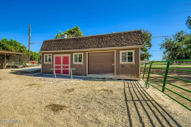a view of a house with a patio