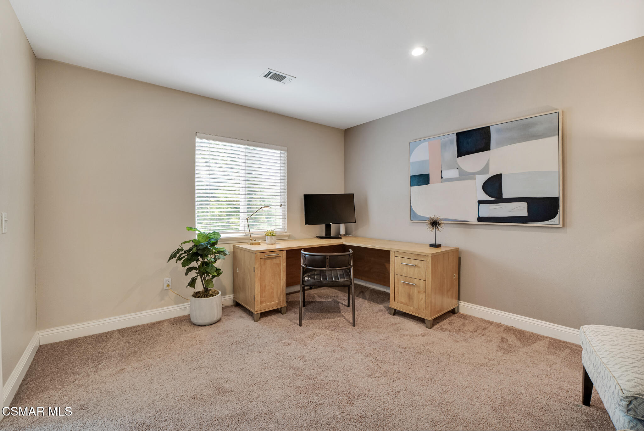 2339 Rudolph Drive Simi Valley, CA 93065 - Photo 23 of 61 a view of a workspace with furniture and a window