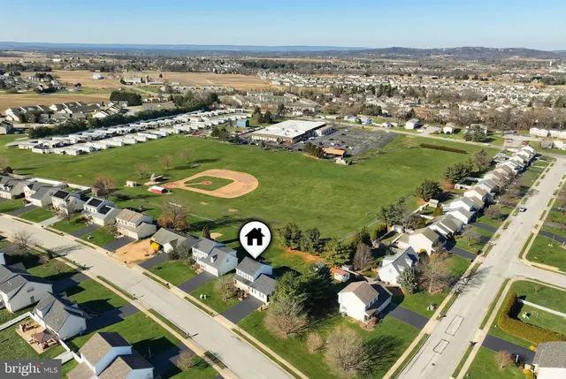 an aerial view of a city