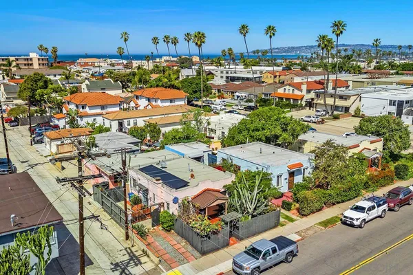 an aerial view of multiple house