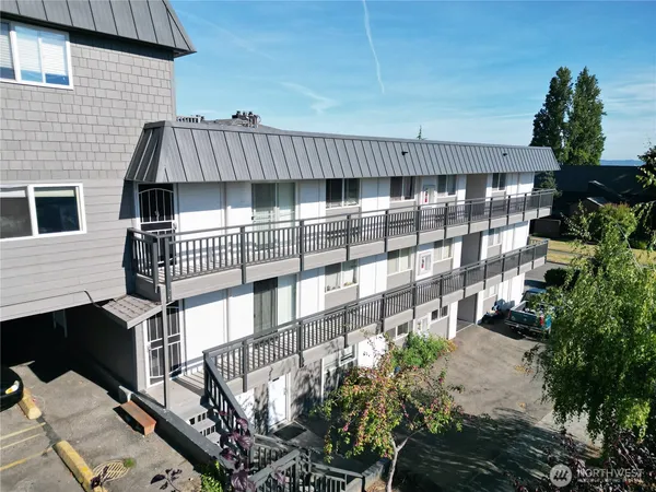 a view of a house with a balcony