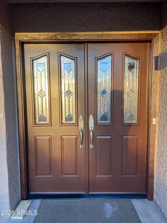 a view of front door