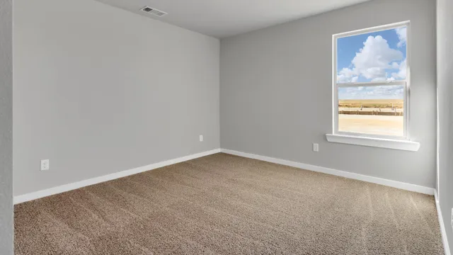 an empty room with a window