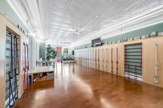 a view of an entryway with hardwood