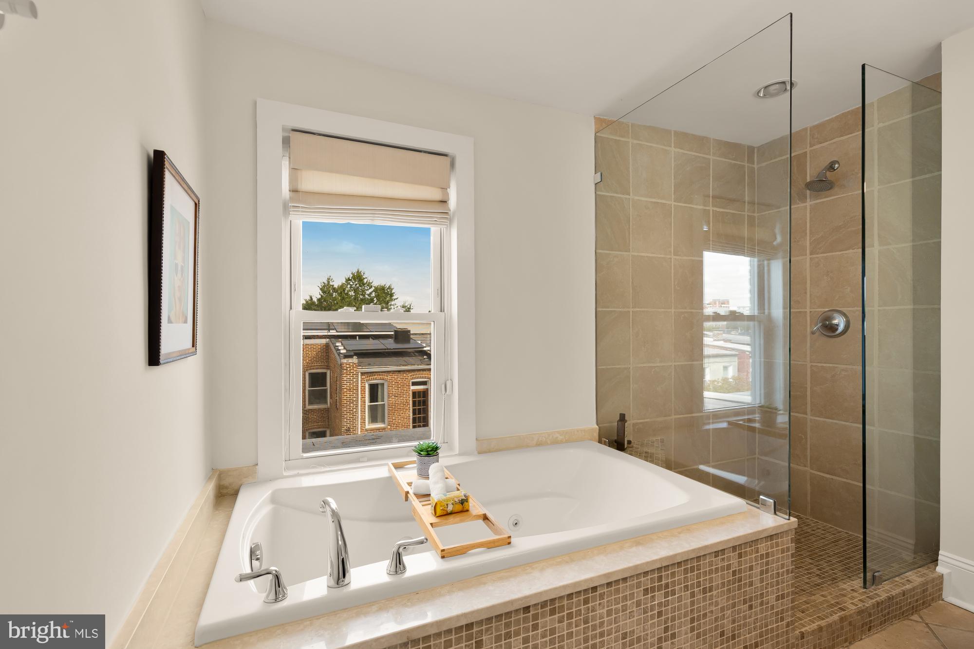 632 Acker Place Northeast Washington, DC 20002 - Photo 42 of 57 a bathroom with a granite countertop sink and a mirror