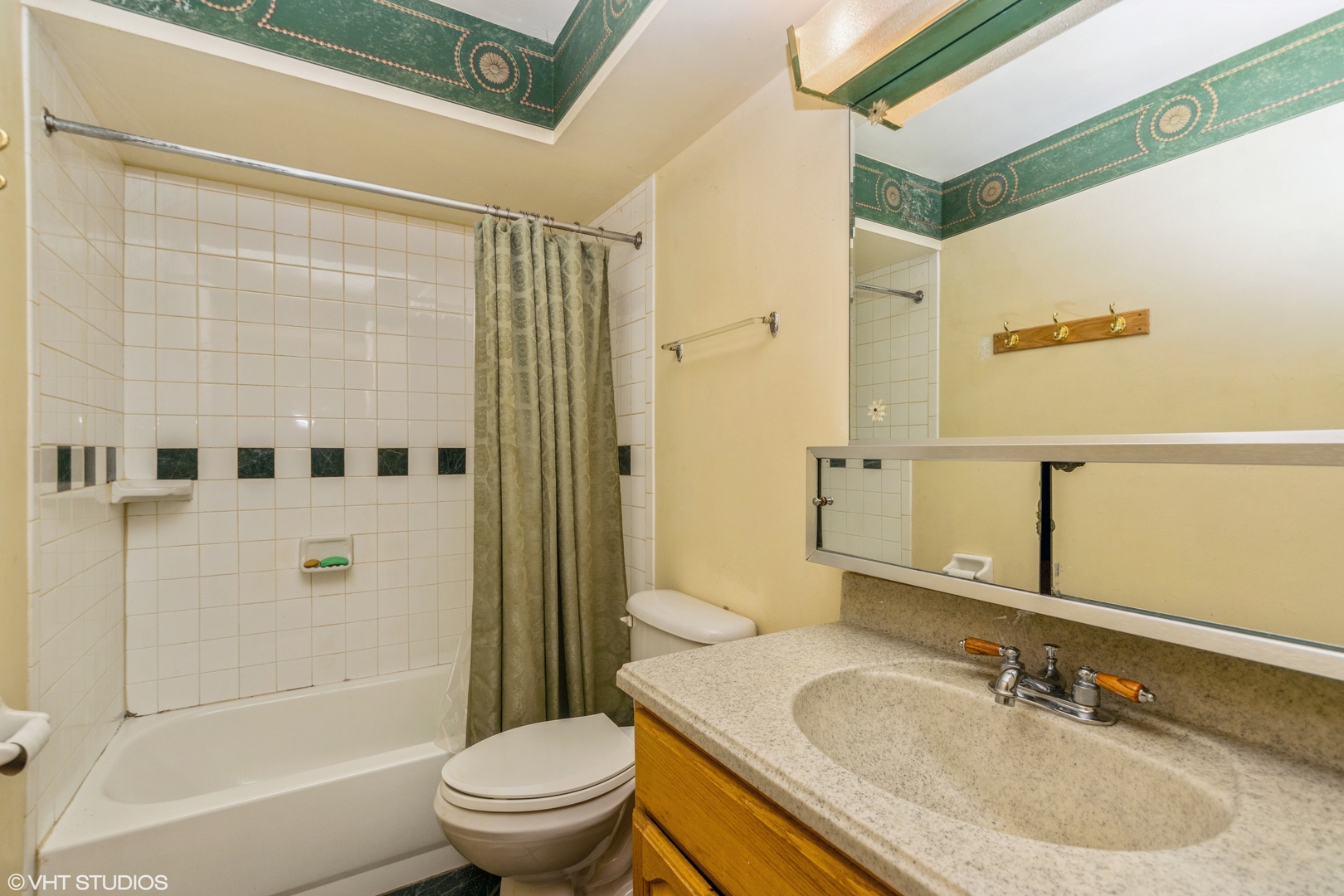 18017 Ravisloe Terrace Country Club Hills, IL 60478 - Photo 5 of 10 a bathroom with a granite countertop sink toilet and shower