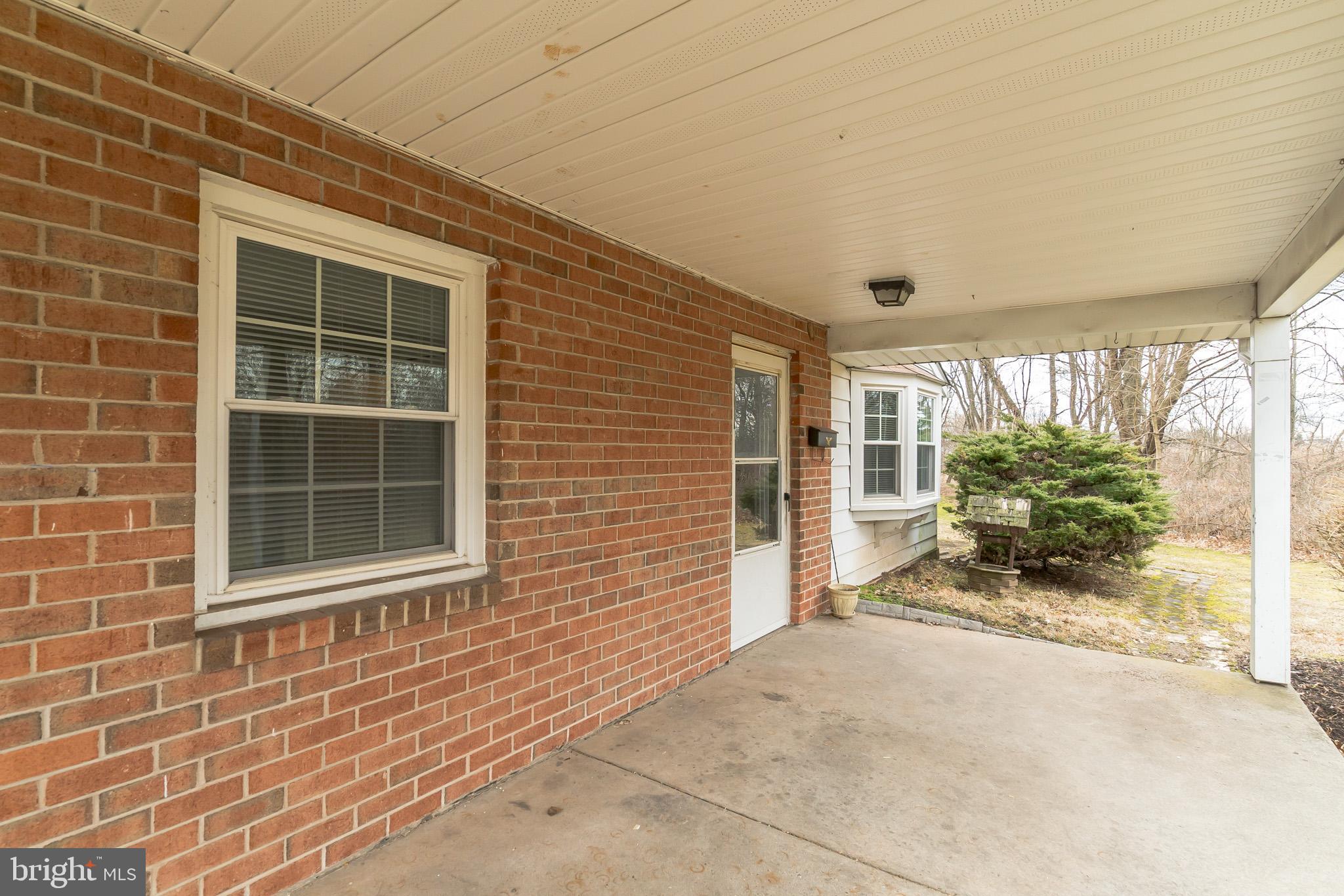 Covered porch to front door