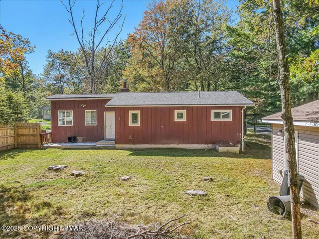 a backyard of a house