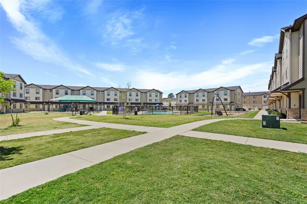 a view of building with outdoor space