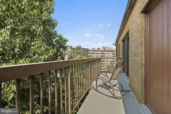 a view of balcony with city view