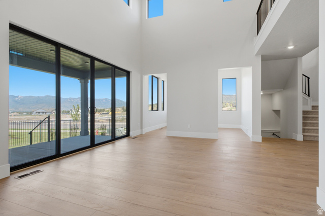 Expansive interior with high ceilings